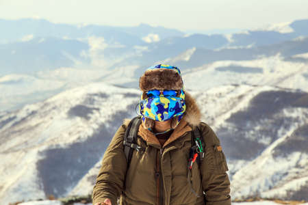 People who climb the snow-capped mountainsの写真素材