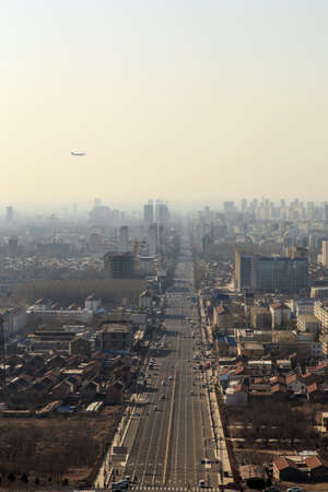 hazy city viewのeditorial素材
