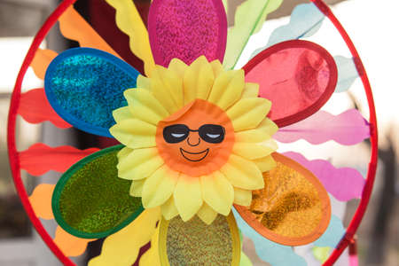 colourful windmillの写真素材