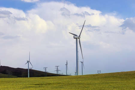 Windmill on the grasslandのeditorial素材
