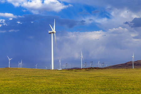 Windmill on the grasslandのeditorial素材