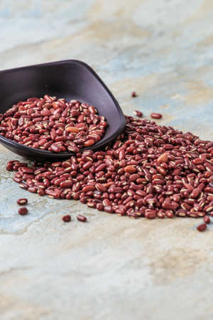 Red bean in a plateの写真素材