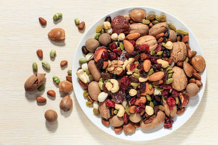 variety of dried fruitsの写真素材