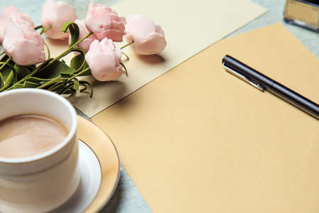 Stationery on office desk