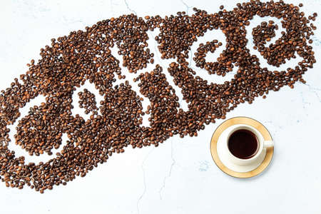a cup of  coffeeの写真素材