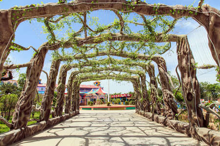 Amusement facilities in the playgroundのeditorial素材