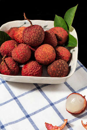 Ripe litchiの写真素材