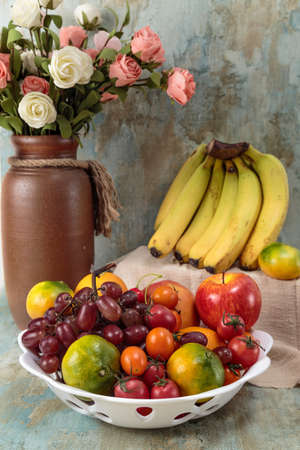 a variety of fresh fruitsの写真素材