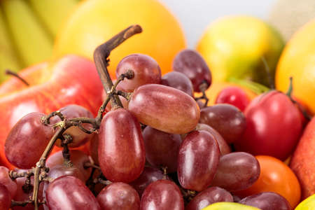 a variety of fresh fruits close up