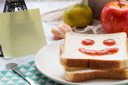 Delicious and hearty breakfastの写真素材