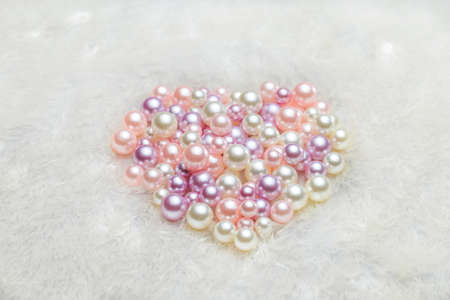 Pearls in white background