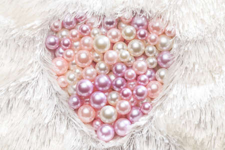 Pearls in white background