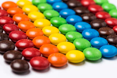 Colorful chocolate candiesの写真素材