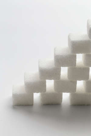 Pure white sugar cubes