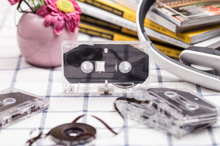 Cassettes gradually eliminated by the timesの写真素材