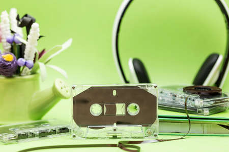 Cassettes gradually eliminated by the timesの写真素材