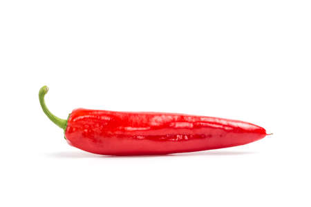 Red chili on white background
