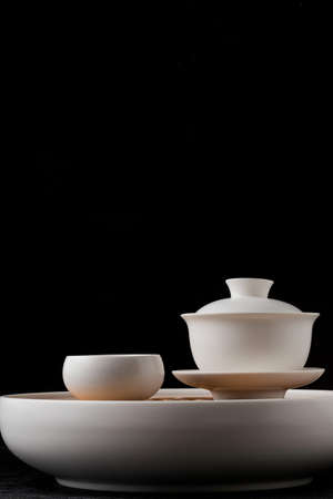 Tea set on the tableの写真素材