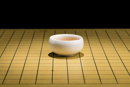 Teacup on the checkerboard