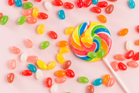 Colorful candies and lollipopの写真素材