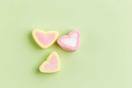 Heart-shaped marshmallows