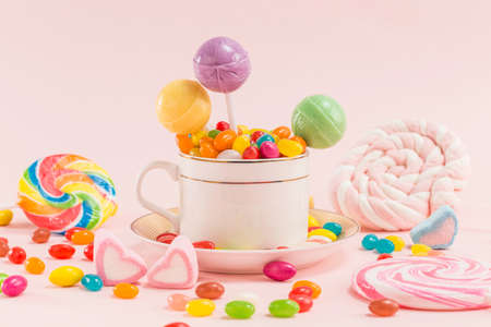 Colorful delicious candyの写真素材