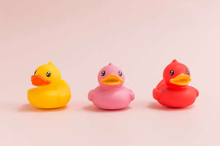 Cute toy ducksの写真素材