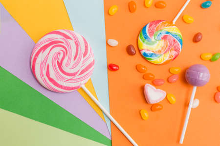 Many kinds of color delicious candyの写真素材