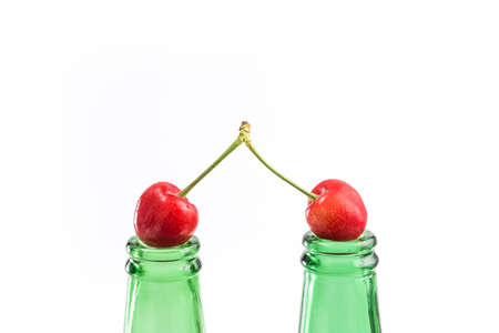 Fresh, delicious and nutritious cherriesの写真素材