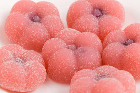 Pastries on a pink background