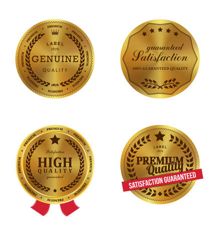 Gold label shopping vectorのイラスト素材