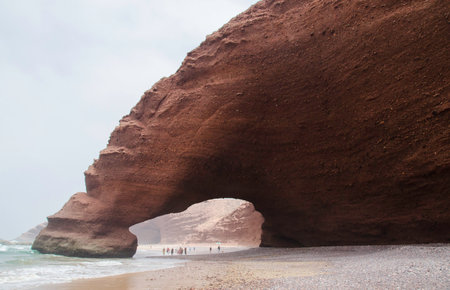 Beautiful beach in morocco. Beautiful scenery.の写真素材