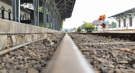 The Train Railway at Stationの写真素材