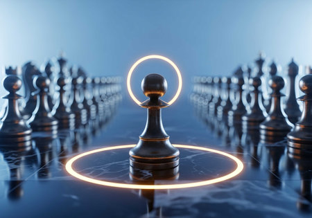 Chess board game concept of business ideas and competition and strategy ideas concepの素材