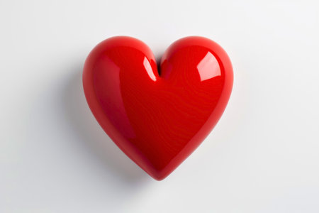 Red heart isolated on white background. Valentine's Day. Love.の素材