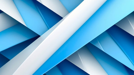 abstract blue background with lines, 3d illustration, horizontal,の素材