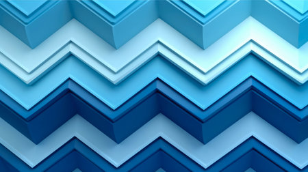 Abstract blue and white geometric background. 3d rendering, 3d illustration.の素材