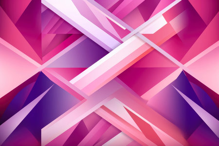 Abstract geometric background with pink and purple triangles. Vector illustration for your designの素材