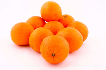 Oranges isolated on the whiteの写真素材