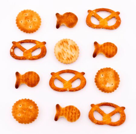 Isolated variation of the crackersの写真素材