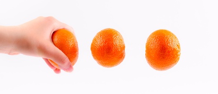 Flying tangerineの写真素材
