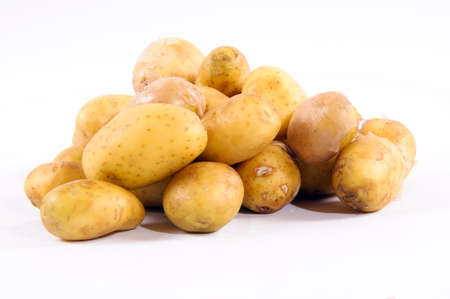 Isolated group of potatosの写真素材