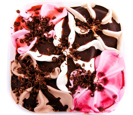 Ice cream mixes in the boxの写真素材