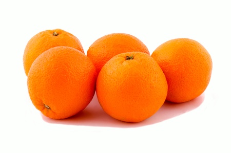 Oranges isolated on the whiteの写真素材