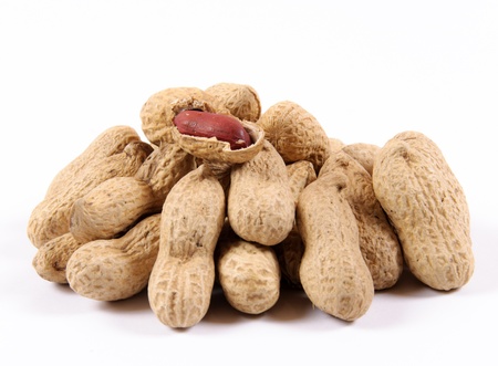 Peanuts isolated on white background