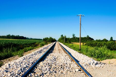 Railroad in the natureの写真素材