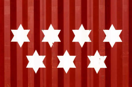Stars on the metal material