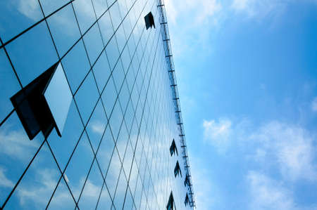 Sky reflection on the windowsのeditorial素材