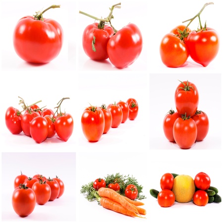 Tomato and another vegetables collageの写真素材