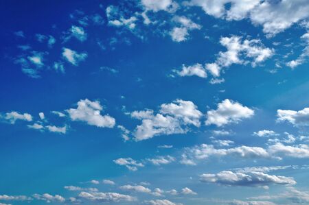 Clear sky and the white clouds